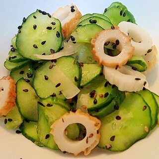 ❤胡瓜の漬物と寿司がりと竹輪の和え物❤
